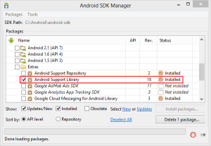 sdk-manager-android-support